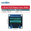 0.96 Inch OLED LCD Display OLED 12864 LCD Screen Module 7P Cable SPI Serial Mouth Blue (White) view 2