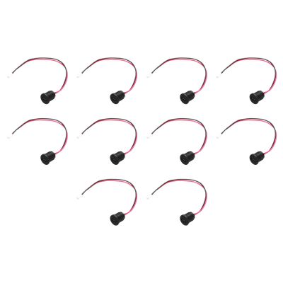 MECCANIXITY 10pcs Type-C Female Chassis 2 Pin Wire, 5V 3A Round Threaded USB-C Female Socket to PH2.0 Waterproof Terminal Extension Cable with Cover for PC, LED Lamps, Laptop 6"