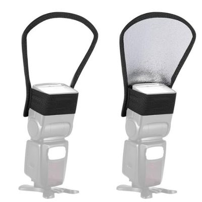 3xFit for DSLR Camera Mini Flash Diffuser Silver White Reflector Camera Top light Baffle