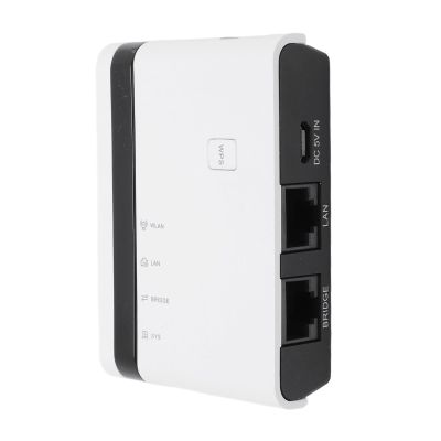 ASHATA Wireless Print Server, 10/100Mbps Ethernet Bridge Network Print Server Support 4 Printers, Wired / 2.4G Wireless Network/Standalone Mode, Compatible with Wins 7 8 10 11 OS X (US)