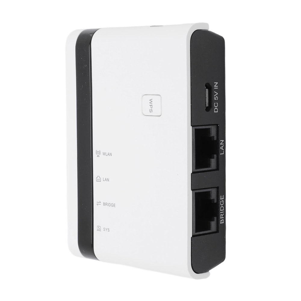 ASHATA Wireless Print Server, 10/100Mbps Ethernet Bridge Network Print Server Support 4 Printers, Wired / 2.4G Wireless Network/Standalone Mode, Compatible with Wins 7 8 10 11 OS X (US)