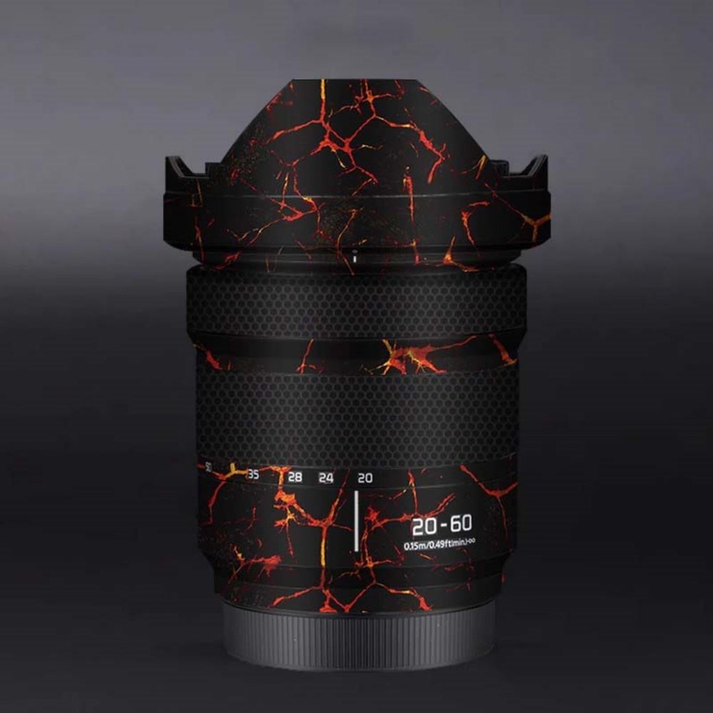 Camerea Lens Skin Anti-Scratch Sticker for Panasonic LUMIX S 20-60mm F3.5-5.6 Coat Vinly Protective Film Body Protector Decals Cover 20-60 3.5-5.6(Volcanic Lava)