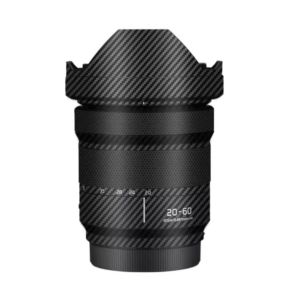 Camerea Lens Skin Anti-Scratch Sticker for Panasonic LUMIX S 20-60mm F3.5-5.6 Coat Vinly Protective Film Body Protector Decals Cover 20-60 3.5-5.6(Carbon Fiber Black)