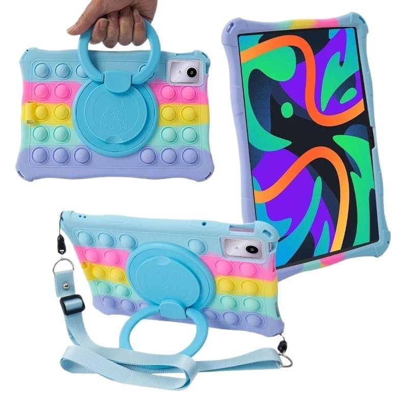 360 Rotating Stand Tablet Case Suitable for Lenovo Xiaoxin Pad 2024 TB-330FU TB-331FC 11 Inch Silicone Shell Kids Cover