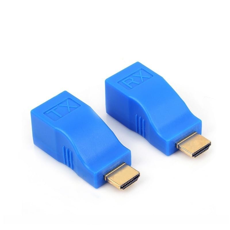 AANAN HDMI to RJ45 Network Extension Cable for Computers and Peripheral Devices(Blue,200M)