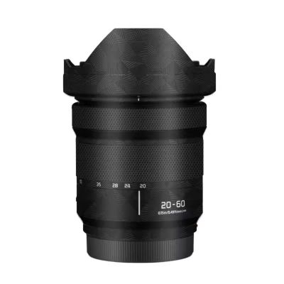 Camerea Lens Skin Anti-Scratch Sticker for Panasonic LUMIX S 20-60mm F3.5-5.6 Coat Vinly Protective Film Body Protector Decals Cover 20-60 3.5-5.6(Triangle Black)