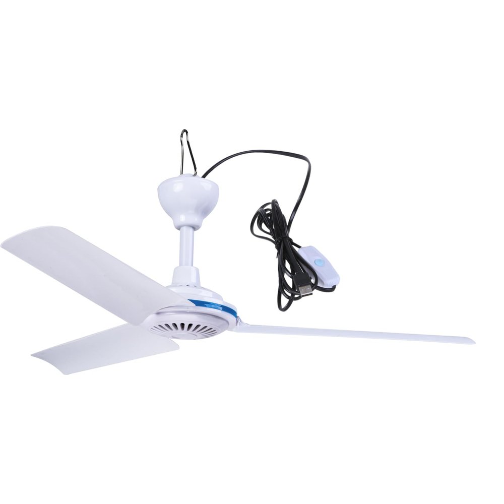 19.6inch USB Small Ceiling Fan USB 5V 6W Quiet Camping Outdoor Hanging Gazebo Dorm Fan For Hikings Tent Fan