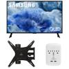 Samsung QN32Q8FAAFXZA 32 Inch Class QLED Q8F 4K Vision AI Smart TV with a Walts Medium Full Motion Mount for 32"-65" TVs and Amber Protection 3-Outlet-Surge Surge Protector (2025) view 1