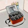 Crossbody Bag for Camera with Waterproof Feature and Adjustable Strap, Orange view 4