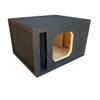 10 in Single Solo X Black Plush Carpeted Single Vented Enclosure - All 1 in Construction with Extra Bracing - Proudly USA Built view 2