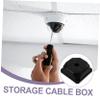 STOBOK 1set Cable Storage Box CCTV Camera Junction Box Outdoor Security Camera Mount Bracket Plastic Cable Hide for Electrical Wiring view 3