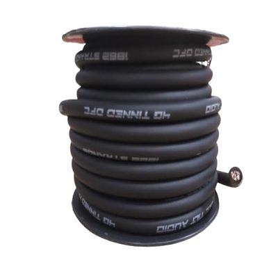 Full Tilt by Sundown Audio 4 AWG OFC Tinned Copper Wire  50ft Bulk Spool, Ultra-Flexible Car Audio Power/Ground Cable, Anti-Corrosion, 1862 Strands  Matte Black