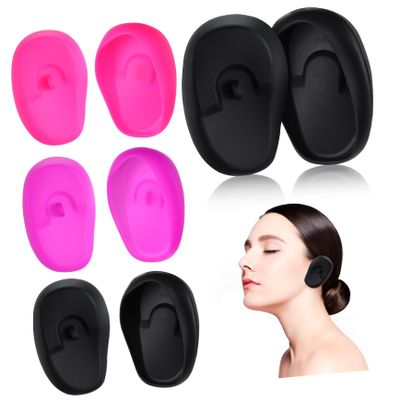 4 Pairs Silicone Ear Covers for Hair Dyeing and Heat Protection