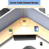 3 Monitor Stand for Corner Desks  Wooden Monitor Riser with Storage Shelf  Space-Saving Office Tabletop Screen Stand with Cable Management Hole view 3
