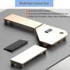3 Monitor Stand for Corner Desks  Wooden Monitor Riser with Storage Shelf  Space-Saving Office Tabletop Screen Stand with Cable Management Hole view 4