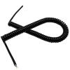 ACFFVBW Coiled Extension Cord, 3 Cores Coiled Spring Cable 0.7mm Square 2.5 Meter 5 Meter 7.5 Meter OD 6mm 9mm Spiral Cable Extensible Electrical(Stretch 2.4 Meter) view 1