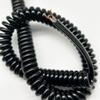 ACFFVBW Coiled Extension Cord, 3 Cores Coiled Spring Cable 0.7mm Square 2.5 Meter 5 Meter 7.5 Meter OD 6mm 9mm Spiral Cable Extensible Electrical(Stretch 2.4 Meter) view 2