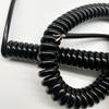ACFFVBW Coiled Extension Cord, 3 Cores Coiled Spring Cable 0.7mm Square 2.5 Meter 5 Meter 7.5 Meter OD 6mm 9mm Spiral Cable Extensible Electrical(Stretch 2.4 Meter) view 4