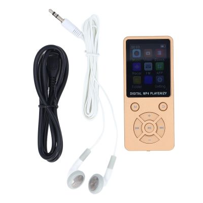 64GB MP3 MP4 Player with 5.0, 1.8 Inch Screen, Portable HiFi Music Player, Speaker, Video, FM, E Book Support, Up to 128GB Expandable Memory (Gold)