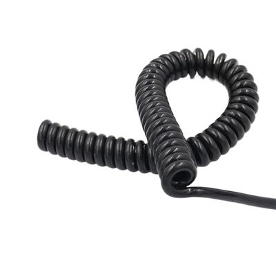 ACFFVBW Coiled Extension Cord, 22AWG Matte Spiral Shielded Wire 4 Cores 0.3mm2 Extension 1 Meter 5 Meters 7 Meters 10 Meters Telescopic Spring(Stretch 8 Meter)
