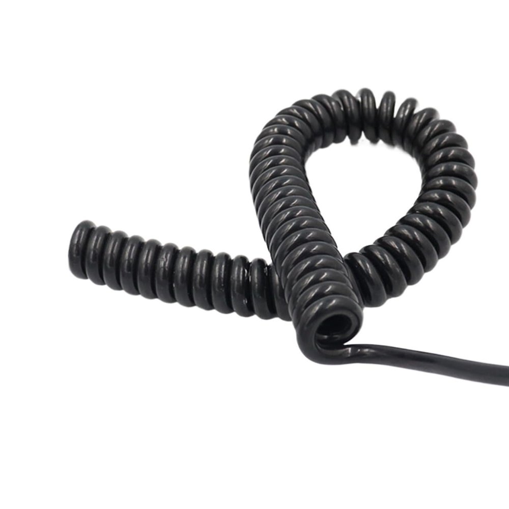 ACFFVBW Coiled Extension Cord, 22AWG Matte Spiral Shielded Wire 4 Cores 0.3mm2 Extension 1 Meter 5 Meters 7 Meters 10 Meters Telescopic Spring(Stretch 8 Meter)