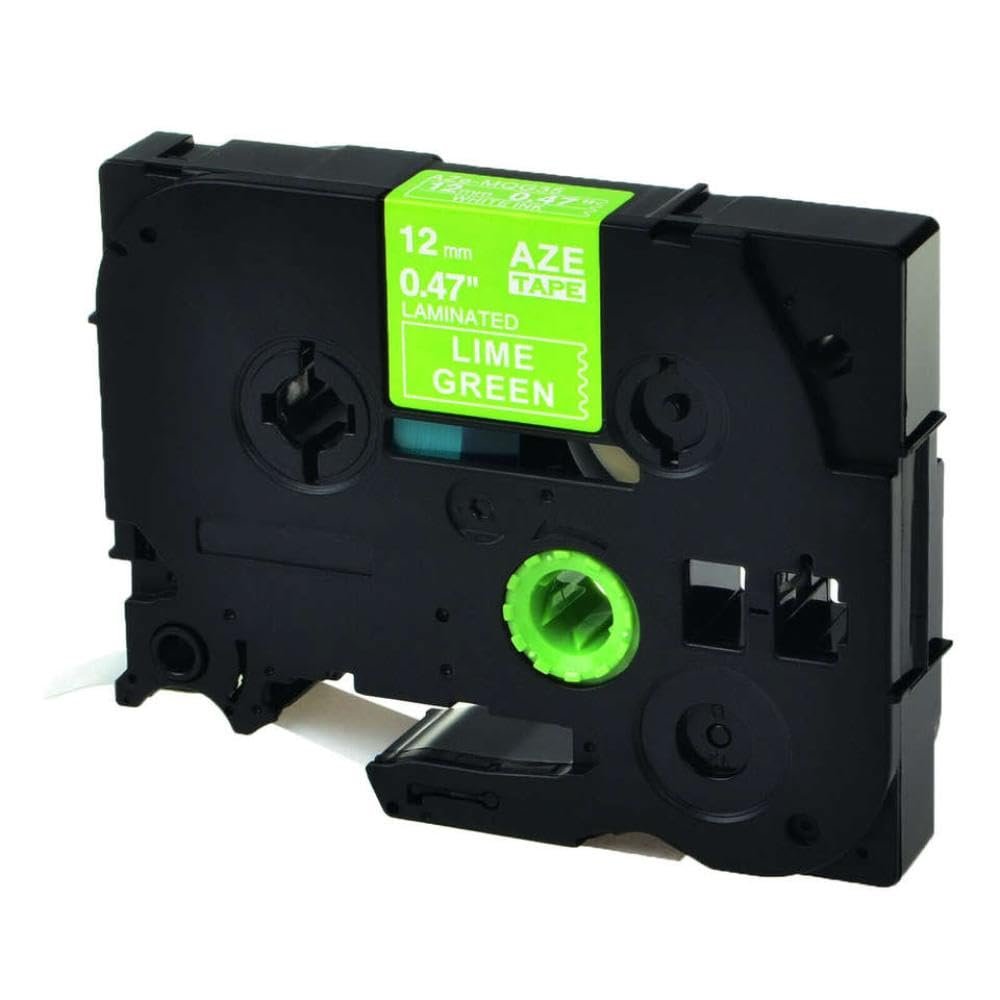 1PK TZe-231 12mm Pastel Multicolor Laminated Labeling Tape Compatible with PTH110 PTD210 Label Maker Works with Tze-231 MQ531 MGE31 Models(White on Lime Green)