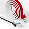39" Cord Hider for Wall Mounted TV,Adhesive Cable Hider for Wall,Cord Covers Raceway Kit for Wires Hider,Flexible Silicone Cable Concealer for Home Office,W 1.08" H 0.6" view 1