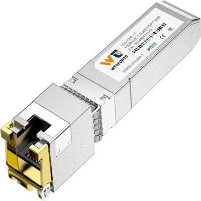 10GBase-T SFP+ to RJ45 Module Transceiver, Copper 10G SFP+ Ethernet CAT6a, Up to 98Ft(30m), Auto-Negotiation 1/2.5/5/10G for RJ45, Compatible with Cisco SFP-10G-T-S, Meraki, TP-Link, Mikrotik, Netgear
