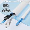118" Cord Hider for Wall Mounted TV,Adhesive Cable Hider for Wall,Cord Covers Raceway Kit for Wires Hider,Flexible Silicone Cable Concealer for Home Office,W 1.08" H 0.6" view 3
