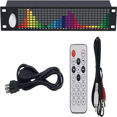 LXXW Digital Equalizer Dual Spectrum Audio Equalizer, Digital Equalizer, Dual Channel 15-Band Equalizer, Real Time Frequency Level Display Audio Equalizer