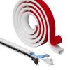 78" Cord Hider for Wall Mounted TV,Adhesive Cable Hider for Wall,Cord Covers Raceway Kit for Wires Hider,Flexible Silicone Cable Concealer for Home Office,W 1.08" H 0.6" view 1