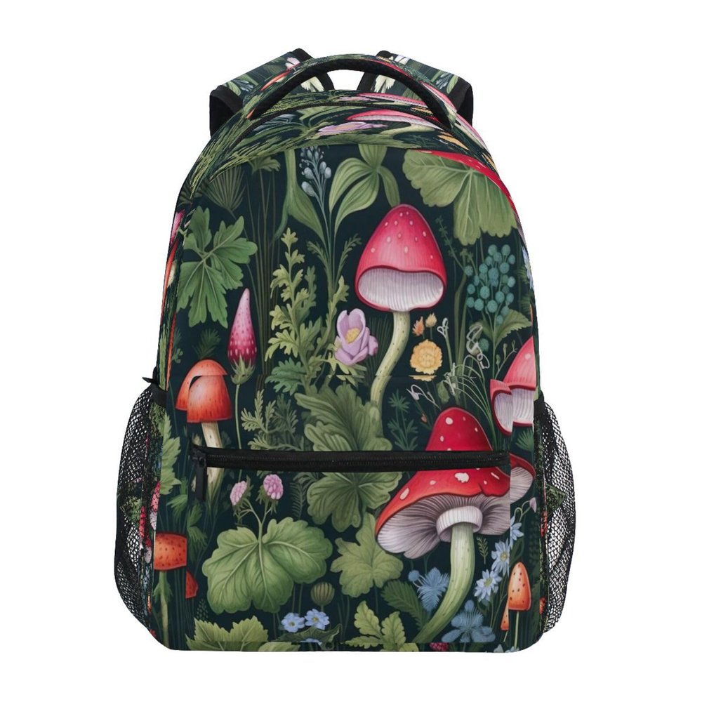 ATTX Wildflowers Mushrooms Backpack for Women Men - Waterproof Lightweight Daypack, Durable Travel Backpack for Casual Use882
