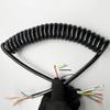 ACFFVBW Coiled Extension Cord, 20AWG 5 Core Telescopic Spiral Cord Copper Core Spring Wire Elastic Shrinkable Power Extension Cable(Stretch 2.5 Meter) view 2