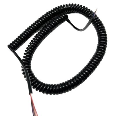 ACFFVBW Coiled Extension Cord, 5 Cores 0.2mm Square Multicore Spiral Cable 6 Cores to 9 Cores Copper Core Elastic Signal Cable Wire(9 Core 0.2 Square)