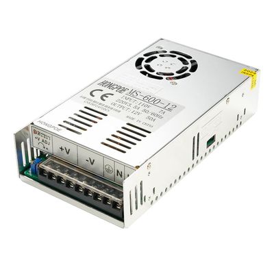 0-12V50A DC Switching Power Supply, Industrial Transformer PSU AC to DC 0-12V Adapter Converter for LED Light Strip CCTV Camera Radio Audio Amplifier CNC 3D Printer (MS-600W12V50A)