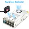 0-12V50A DC Switching Power Supply, Industrial Transformer PSU AC to DC 0-12V Adapter Converter for LED Light Strip CCTV Camera Radio Audio Amplifier CNC 3D Printer (MS-600W12V50A) view 4