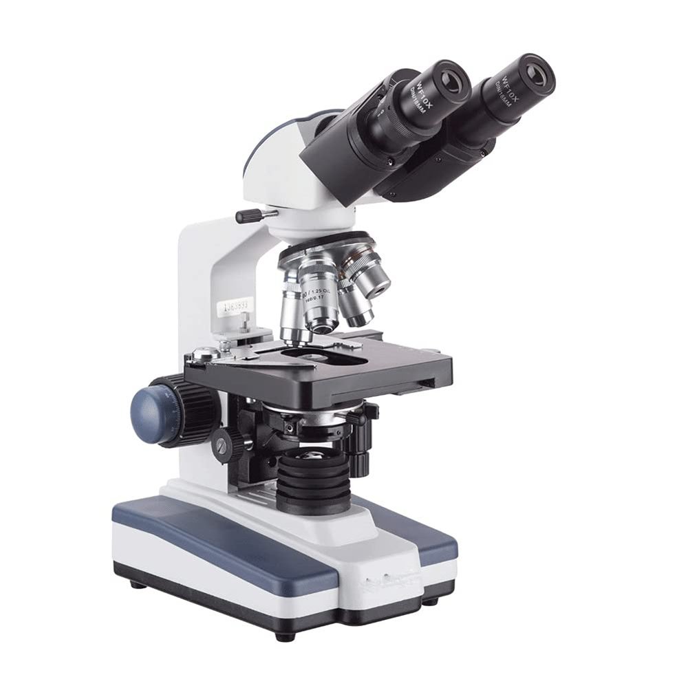 40X-2500X LED Lab Binocular Compound Microscope with 3D-Stage