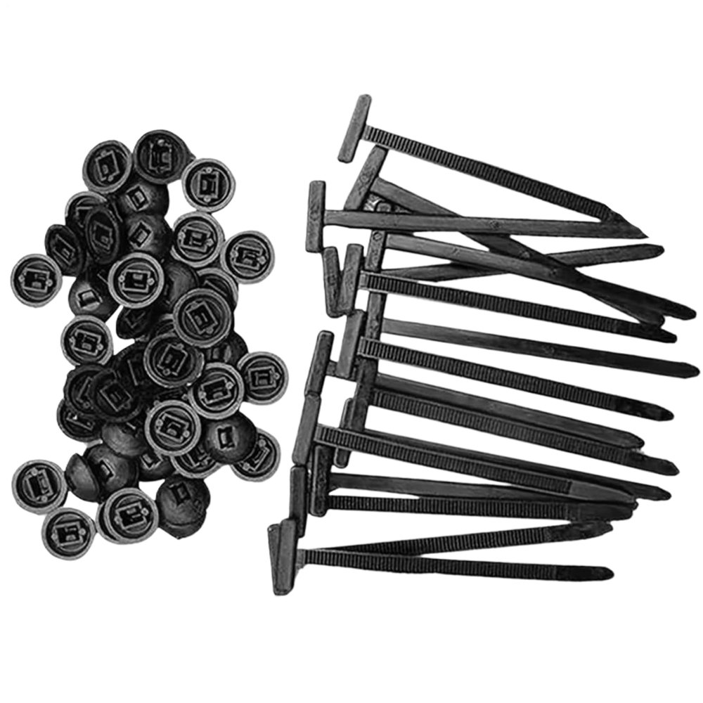 100 Pieces Nylon Cable Tie Buckle 9x2x0.5cm Heavy Duty Self-Locking Nylon Cable Tie Buckle Multi-purpose Tool For Daily Automotive Repairs