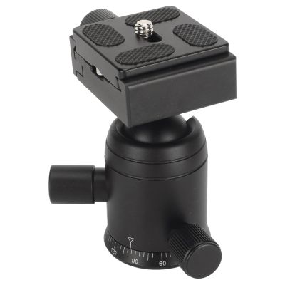 Panoramic Head 360 Degree Rotating Metal Tripod Head with Plate Bubble Tier for Cameras DV Cell Phones Telescopes