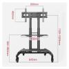 ADBWEKKF 20 AVA1500-60-1P Mobile TV Cart 32"-70" Flat Panel LED LCD Plasma TV Stand with Camera Tray and AV Shelf view 3