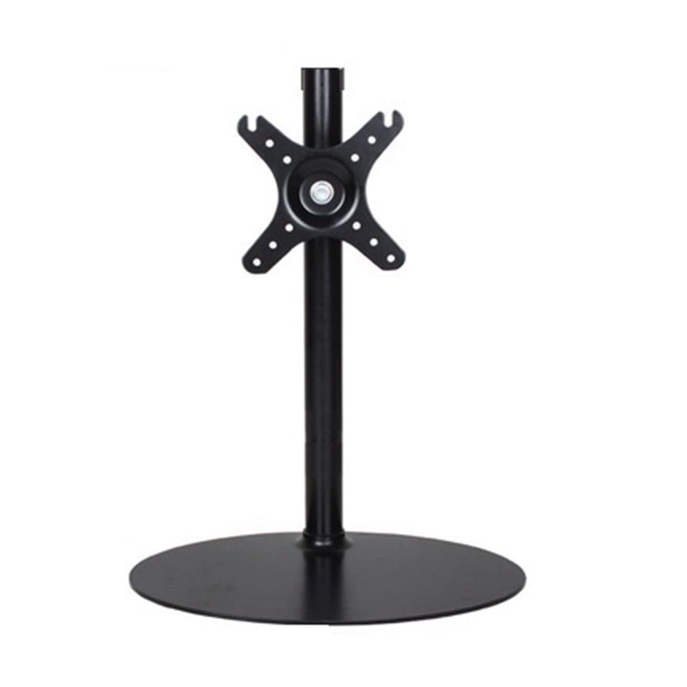 ADBWEKKF White Single Monitor Desktop Stand 13"-32" Screen Holder Arm Computer Table Support with Big Base No Clamp Simple No Arm(LCD-T1001B)