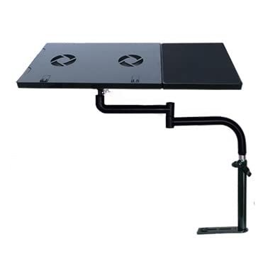 ADBWEKKF Full Motion 360degree Rotation Laptop Car Mount Stand Desk Car Dining Table Writing Board Notebook Tablet PC Holder with USB Fan(BLOK831B)