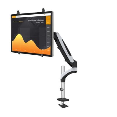ADBWEKKF DL-GM112FP Aluminum 27inch 0-8kg 360 Rotate Clamp Air Press Gas Strut Gas Spring Screen Cd Tv Table Mount Monitor Desktop Holder(Grommet Base)