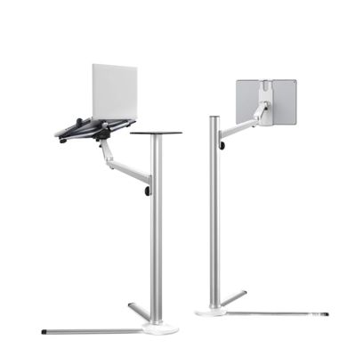 ADBWEKKF UP-8 Aluminum Tilt 360 Rotate 10-15" Laptop Stand Holder with Mouse Tray 7"-13" Tablet Phone Stand Floor Shelf Around Sofa Bed