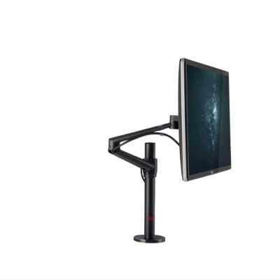 ADBWEKKF OL-1 10-32" Aluminum Dual Arm LCD Tv Table Mount Tilt 360 Rotate Monitor Desk Stand Vesa 75 100 Rotatable Bracket Computer Stand(Black)