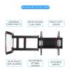 ADBWEKKF TV Wall Mount Bracket for 32-80Inch TV Full Motion TV Frame Swivel Articulating 4 Long Arms Max VESA 600x400mm 80kg Loading(50-80inch 1000mm) view 3