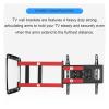 ADBWEKKF TV Wall Mount Bracket for 32-80Inch TV Full Motion TV Frame Swivel Articulating 4 Long Arms Max VESA 600x400mm 80kg Loading(50-80inch 1000mm) view 4