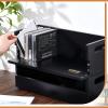 CroBlissful 4 Set Wooden CD Storage Box Holder Shelf Cassette Tape Display Racks with Carrying Handles, Organizer Shelf for Movie Cases, DVDs, Each Set Can Store up to 36 Pcs CDs (Black) view 4