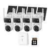 GAIEXCE Solar Dual Lens Security Cameras Wireless Outdoor, Home Dual Lens Security Camera System, No Subscription, 2.4G & 5G WiFi 4MP Night Vision, 64G SD Local Recording Expandable to 10CH view 1
