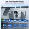 GAIEXCE Solar Dual Lens Security Cameras Wireless Outdoor, Home Dual Lens Security Camera System, No Subscription, 2.4G & 5G WiFi 4MP Night Vision, 64G SD Local Recording Expandable to 10CH view 3